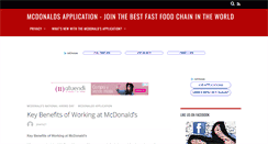 Desktop Screenshot of mcdonaldsapplication.net